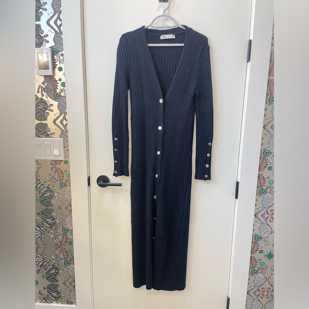 Zara Navy Sweater Dress